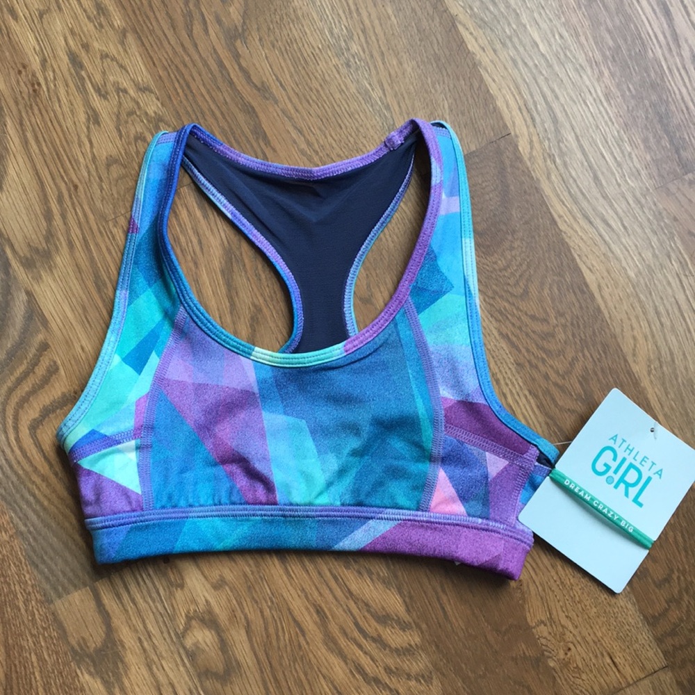 NEW Athleta Girl Printed Sports Bra, size XS/6 - Picture 1 of 5